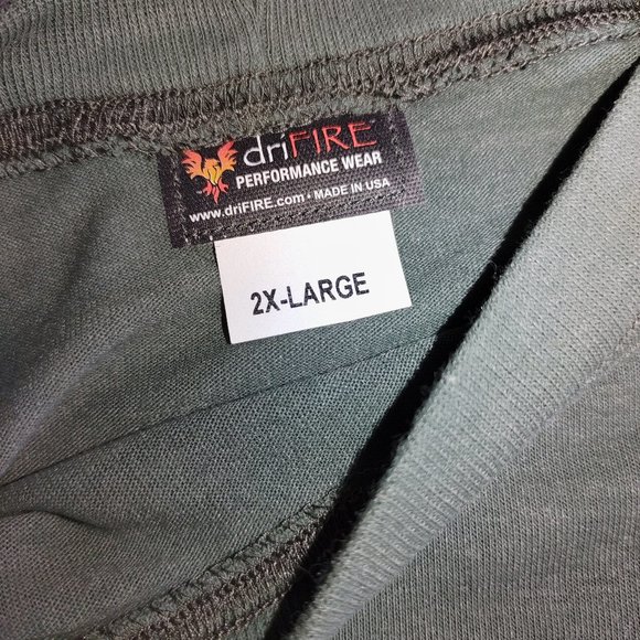 DriFire Performance Wear Men's Tshirt Sz 2XL Flame Resistant Moss Green NIP - Picture 2 of 6